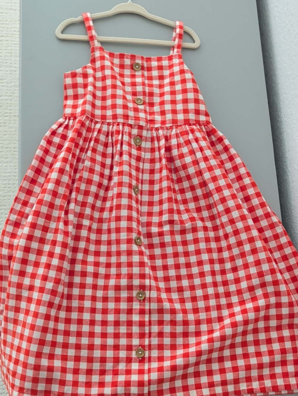Red Gingham Girls Dress - Never Worn